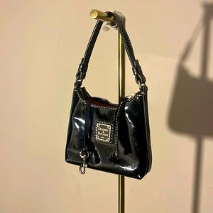 Dooney & Bourke black patent leather mini